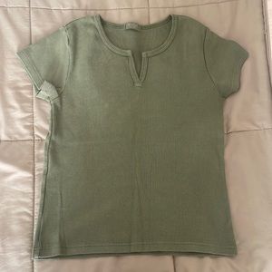 Brandy melville ashlyn baby tee in sage green